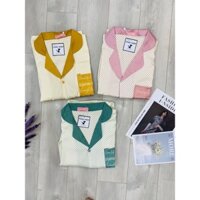 Bộ đồ ngủ pyjamas mặc nhà (tay ngắn, quần dài) - Chấm bi