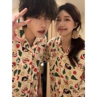 Bộ đồ ngủ tay ngắn cotton mỏng đồ đôi mặc nhóm in họa tiết hoạt hình shin cậu bé bút chì dễ thương bigsize cute 699 D-3