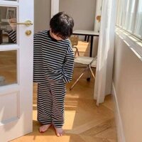 Bộ Đồ Ngủ Trẻ Em Bé Trai Xuân Thu Quần Áo Nhà Dài Quần Áo Mùa Thu Quần Bé Trai Bé Đức Nhung Giữ Nhiệt Quần Lót Mùa Thu Phù Hợp Với