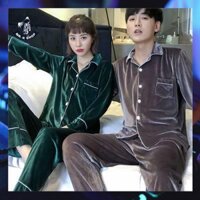 Bộ Đồ Ngủ Vải Nhung Plus Size Thời Trang Thu Đông Cho Cặp Đôi