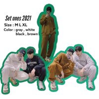 Bộ đồ nỉ bông dày dặn thêu logo Aroutine