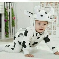 Bộ đồ nỉ hình con bò sữa cho bé từ 1- 4 tuổi