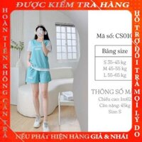 Bộ Đồ Nữ Chất Vải Cotton Khô Kiểu Dáng Thun, Đồ Bộ Nữ Quần Đùi Áo Cộc Trẻ Trung Thoáng Mát CS010  vuvan