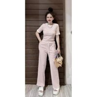 Bộ đồ nữ mặc nhà kẻ sọc thời trang