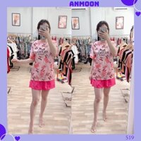 Bộ đồ nữ mặc ở nhà, bộ ngủ lụa satin cao cấp in 5D | 519