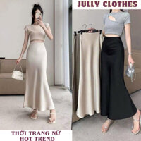 Bộ đồ nữ, SET ÁO CROPTOP & CHÂN VÁY DÀI – THANH LỊCH, QUYẾN RŨ, SIÊU TÔN DÁNG HCOM25595 Jully Clothes