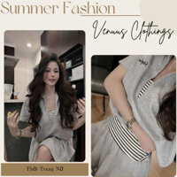 Bộ đồ nữ Set Váy Thể Thao Nữ 3 Món - Áo Polo Dáng Suông Mix Chân Váy Xếp Ly, Chất Cotton Co Giãn, Phong Cách Trẻ Trung