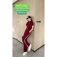 Bộ đồ nữ.sét thể thao kéo khoá.đồ mặc nhà tay cộc quần suông chất vải umi,hàng quảng châu.Size MLXL,tohoa_shop