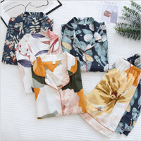 Bộ Đồ Pijama Nữ Cao Cấp Azuno BN0045 Mặc Nhà Ngắn Tay Chất Liệu Cotton Lụa Mặc Mùa Hè Rất Mát - L57-66kg - BN04