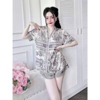 Bộ đồ Pijama nữ cộc ngắn LỤA SATIN phong cách HÀN QUỐC hotrend 2025