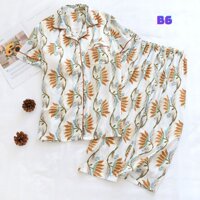 Bộ Đồ Pijama Nữ Mặc Nhà, Quần Áo Ngủ Nữ Ngắn Tay Azuno BN196 Chất Liệu Cotton Lụa Cho Mùa Hè - B6 - M