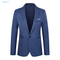 Bộ đồ Polyester thoáng khí cho nam Bộ đồ mặc công sở thông thường Áo khoác nam sành điệu Slim Fit Business Blazer cho đám cưới Tiệc văn phòng Nút đơn phù hợp với áo khoác có túi