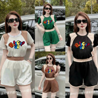 Bộ đồ short thể thao thun cotton  logo Baly Girl siêu hót đủ size,sang sịn sò, cá tính trẻ trung