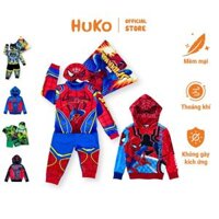 Bộ Đồ Siêu Nhân Nhện Dài Tay Cho Bé Trai HUKO HAK50 Dưới 10 tuổi Kèm Áo Khoác Mặc Hóa Trang