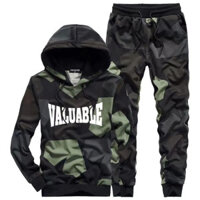 [Bộ đồ siêu tiết kiệm] Bộ đồ nam mùa thu đông Ngụy trang Đồng phục quân đội Áo khoác cổ đứng Áo khoác thẳng Quần liền quần Bộ đồ thể thao thông thường WTT2025.3.22