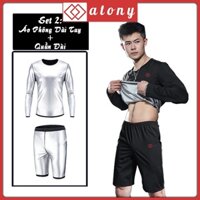 Bộ Đồ Sinh Nhiệt Nam ATONY Cao Cấp, Quần Áo Ép Giảm Cân Cho Nam ATONY Tráng Nano Bạc Nhật Bản