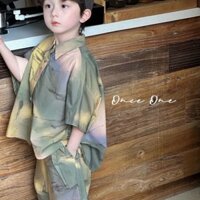 Bộ đồ sơ mi ngắn tay cho bé trai Mùa hè 24 Quần áo sơ mi phong cách Hàn Quốc cỡ nhỏ và vừa Bộ đồ chuyển màu cho bé trai 2503J21