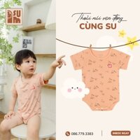 Bộ đồ sơ sinh body cho bé IAMSU body chip cộc tay liền thân sơ sinh vải sợ tre organic