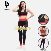 Bộ đồ tập gym, quần áo tập yoga nữ nguyên set cao cấp quần dài cạp cao nâng mông OPY115