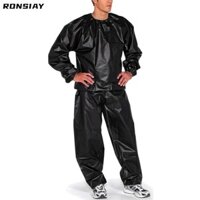 Bộ đồ tập thể dục RONSIAY, Bộ đồ xông hơi tập thể dục hạng nặng, Áo khoác chống rách Giảm cân S-4XL Bộ đồ xông hơi tập thể dục