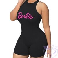 Bộ Đồ Tập Yoga Búp Bê Barbie Gồm Áo Liền Quần + Quần Short Hai Dây Mềm Mại Ôm Dáng Không Đường May