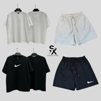 Bộ đồ thể thao Nike Stussy Mlb cao cấp áo thun cotton 100% quần short dù cao cấp chính hãng mềm mịn thoáng unisex