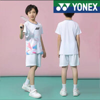 Bộ đồ thể thao Yonex 2024 Bộ đồ cầu lông trẻ em mới mới dành cho bé trai bé gái Học sinh tiểu học Bóng bàn Trận đấu mùa hè Jersey Quần áo tập luyện Áo thun tùy chỉnh