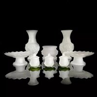 Bộ Đồ Thờ Cúng Lư HƯơng, Bình Bông Dĩa Trắng Chuẩn Hàng Cao Cấp Sỉ Lh:03888.22.838