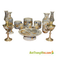 Bộ đồ thờ men rạn số 11