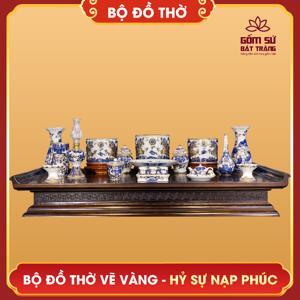 Bộ đồ thờ vẽ vàng Hỷ Sự Nạp Phúc