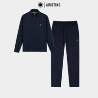 Bộ đồ thu đông nam ARISTINO cổ trụ dáng suông nhẹ thoải mái, chất liệu dày dặn cao cấp, bo gấu năng động - ALH002W3