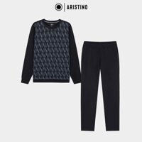 Bộ đồ thu đông nam ARISTINO dáng suông nhẹ thoải mái, chất liệu dày dặn cao cấp, phần bo gấu năng động - ALH016W3