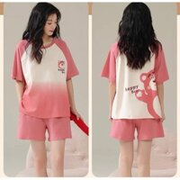 Bộ đồ thun cotton bé gái  phối tay ráp lân co giãn 4c mềm mịn, thoáng mát ( 8-25kg)