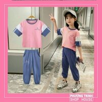 Bộ đồ thun cotton bé gái(Hàng oder)