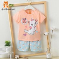 BỘ ĐỒ THUN COTTON MÙA HÈ CHO BÉ GÁI TỪ 1 TUỔI ĐẾN 6 TUỔI