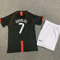 Bộ đồ trẻ em Manchester United 2007 / 2008 sân nhà chống lại áo bóng đá cổ điển Ronaldo 07 / 08 áo