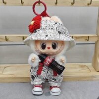 Bộ đồ treo búp bê lông nhung 17cm LABUBU POP MART V1/V2/V3 Bộ đồ năm mới Graffiti