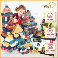 Bộ đồ trò chơi trẻ em lắp ráp ghép Lego xếp hình đơn giản cho bé trai, con gái giá rẻ có hộp 100 – 500 chi tiết.