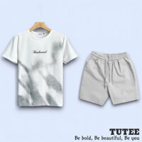 Bộ Đồ TUTEE Quần Short Kaki Lửng Áo Thun Cổ Tròn Tay Ngắn Boulevard 100% Cotton Regular Fit
