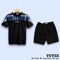Bộ Đồ TUTEE Quần Short Kaki Lửng Áo Thun Cổ Tròn Tay Ngắn Evard 100% Cotton Regular Fit