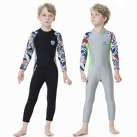 Bộ đồ ướt trẻ em 2,5MM cho bé trai - Đồ bơi Neoprene giữ nhiệt dài tay để bảo vệ ống thở, lướt sóng và sứa