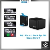 Bộ Dock Sạc Đôi và Pin GoPro Hero 9 | Dual Battery Charger + Battery for Gopro 9 | Chính Hãng