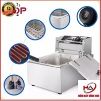 Bộ Đôi Bếp Chiên Nhúng Điện + Máy Cắt Khoai Tây 2 Cỡ Dao.