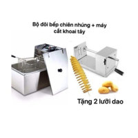 Bộ đôi bếp chiên nhúng điện và khoai tây lốc xoáy
