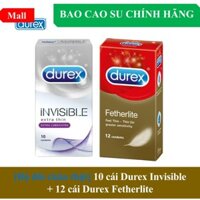 Bộ đôi chân thật Durex Insivible + Durex Fetherlite