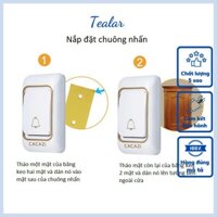 Bộ đôi chuông cửa không dây chống nước Cacazi Katjas K06-2 (2 chuông 1 nút ấn)