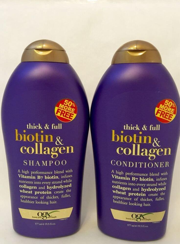 Bộ đôi dầu gội chống rụng tóc Thick & Full Biotin Collagen 577ml x2