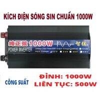 Bộ đổi điện sin chuẩn Inverter 1000W 12V sang 220V Có Led hiển thị