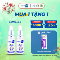 [Bộ đôi] Dung dịch diệt khuẩn, khử mùi cho bé công nghệ Italia - Sanodyna Baby (2 chai x 50ml)
