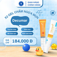 Bộ đôi gel mụn Decumar 20gr, dùng ngày và đêm, giúp làm giảm mụn và làm mờ vết thâm sẹo hiệu quả.